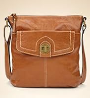 Leather Twist Lock Cross Body Bag