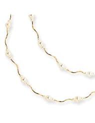 14k Spiral & Cultured Pearl Necklace - XF143-20"