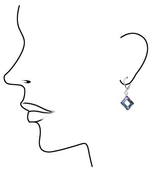 Adorable Square Vitrial Light Swarovski Crystal .925 Sterling Silver Leverback Dangle Earrings under The Jewelry Store