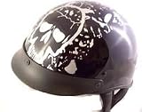 Scooter Helmet or Harley Half Helmet for Mopeds Motorcycles or Scooters Skull