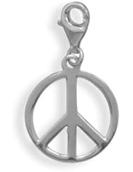 Sterling Silver Peace Sign Charm