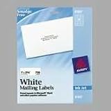 Avery 8162 White ink jet mailing labels, 1-1/3 x 4, 350 per pack