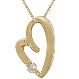 Moissanite Solitaire Heart Pendant