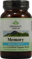 Organic India Memory Mental Clarity -- 90 Vegetarian Capsules