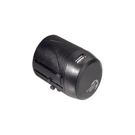 Swiss Travel MPC-N1 World Travel Adaptor with USB Charger - Black