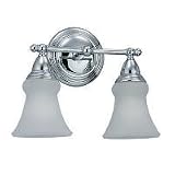 Review Sea Gull Lighting 40024-05 / Sea Gull Lighting 40024-05 Sagemore Two-Light Vanity, Chrome Finish with Satin Etched Glass