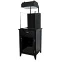 Current USA Solana 25 Gallon Aquarium w/ 150W HQI 2x32W Power Compact SunDial Pendant & Modern Black Stand