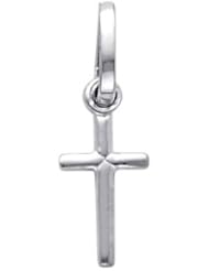 14K White Gold Tiny Religious Cross Charm Pendant