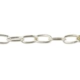 BeadalonA  Silver Plated Steel Chain - 2m Elongated Cable : Pack of 1 PK