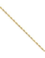 14k Gold 2.0mm D/C Extra-Lite Rope Chain 10 Inches