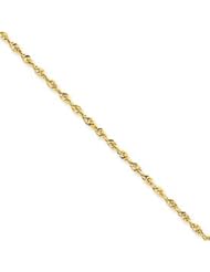 14k Gold 2.0mm D/C Extra-Lite Rope Chain 14 Inches