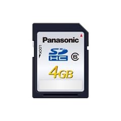 Panasonic RP-SDQ04GE1K SDHC Speicherkarte 4GB Geschwindigkeitsklasse 6 (20 MB/sek Transferrate, unterst�tzt 3D Aufnahmen)