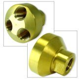 Pro-Grade 3-Way Air Connector Manifold - Solid Brass