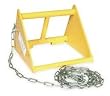 Industrial Grade 1GUL3 Wheel Chock, 9 3/4 In W x 7 3/4 In H