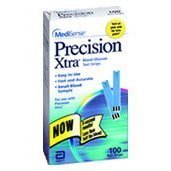 Precision Xtra Blood Glucose Test Strips 100 Ea