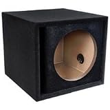 Atrend 12in Single Chambered Vented Kandy Kolors Empty Enclosure Black - Atrend ZV12SBLACK