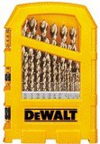 DEWALT DW1969 29 Piece Pilot Point Twist Drill Bit Assortment with Metal Index
