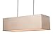 Artcraft Lighting SC543WH Mercer Street Rectangular Chandelier, White with White Linen Shade