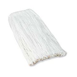 Mop Refill, #24 Rayon, 4-Ply, Cut End w/Headband, White