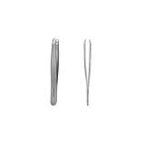 Japonesque Slanted Tweezers Matte Silver