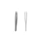 Japonesque Slanted Tweezers Matte Silver