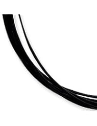 Sterling Silver 16inch Black Multi-Cord Leather Necklace