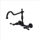 Kitchen Wall Mounted Faucet by Danze - D416557-BS in Satin Black