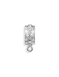 Sterling Silver CZ InchAdd a Charm Inch Bead