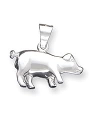 Sterling Silver Pig Charm QC4076"