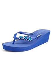 Diamanté Wedge Flip-Flops