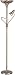 Torchiere Reading Floor Lamp with Magnifier - Antique Brass