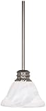 IMAGE OF Nuvo Lighting 60/3197 Empire Mini Pendant with Alabaster Glass, Brushed Nickel