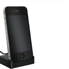 Iprotect ORIGINAL iPhone 4 / 4S Dockingstation schwarz mit Line OUT in schwarz Ladestation Basisstation Cradle