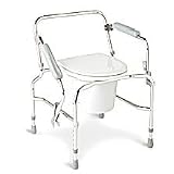 Drop-Arm Steel Commode