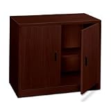 HON Company Products - Bookcase Cabinet, 36"x20"x29-1/2", Removable Lock, MY - Sold as 1 EA - Storage cabinet with doors is designed for use with HON 10500 Series modular furniture. Includes one adjustable shelf. Shelf adjusts in 1-1/4" increments with a 