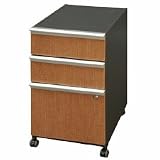 Oak/Titanium TQ 3-Drawer Mobile File