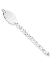 Sterling Silver Baby Bracelet w/Oval Plate
