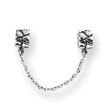 Sterling Silver Reflections Security Chain Heart Bead QRS121