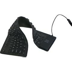FLEXIBLE FALTBARE TASTATUR USB + PS/2 SCHWARZ FULL SIZE
