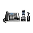 RCA Products Products - Telephone, 6.0, 2-Line, Corded/Corless, Caller ID, BK/SR - Sold as 1 EA - 2-Line DECT 6.0 Telephone System is expandable up to 9 cordless handsets and includes a corded base, cordless headset and a cordless handset. Telephone system offers 10 programmable one-touch buttons, Call Waiting/Caller ID, intercom between units, call transfer, two-line conferencing, 99 name/number directory, hold, mute, and Do Not Disturb/privacy setting, auto line select and visual line status i