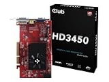 CLUB 3D Radeon HD3450 AGP Edition 512MB 55nm Technologie 64 Bit 600MHz DDR2 800 MHz DVI DirectX 10.1 ATI Avivo