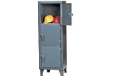 Heavy Duty Personnel Locker Multiple Tier 22x18x68 3 Doors Assembled Gray