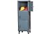 Heavy Duty Personnel Locker Multiple Tier 22x18x68 3 Doors Assembled Gray