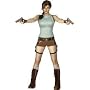 Lara Croft Anniversary Costume Blue Brown with Top Shorts Belt Gloves Backpack Boot Covers