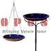 Opus Royal Blue Hanging Or Standing Ceramic Birdbath