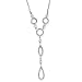 14K White Gold Diamond y Necklace with 18 Chd.40tw