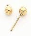 14k Polished and Diamond-Cut 4mm Ball Post Earrings