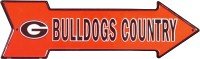 Georgia Bulldogs Country Metal Arrow Sign