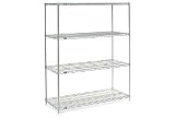 86'H Nexel Chrome Wire Shelving - 54'W X 24'D