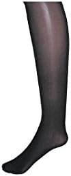 LIG Girls' Silken Sheer with Spandex Pantyhose / Tights 10-12 Black
